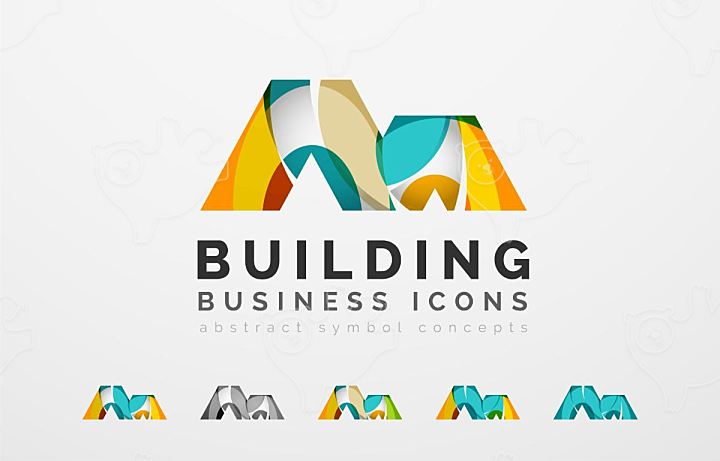 Set of real estate or building logo business icons - NAVER OGQ 마켓