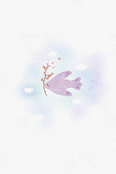 봄을 물고온 꽃새 : 나날디자인 - 네이버 OGQ마켓